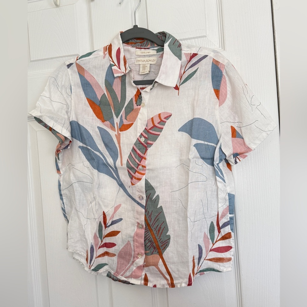 Cynthia Rowley Line  Multicolor Button Down Shirt